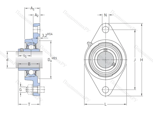 Подшипниковый узел FYTB 40 TF в Иркутске