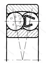 Модификация подшипника 214К размер 70x125x24 ГОСТ 520-89