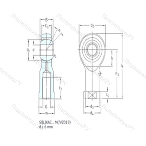Подшипник скольжения сферический SIKAC 16M/VZ 019