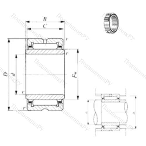 Подшипник игольчатый радиальный TRI 12517860