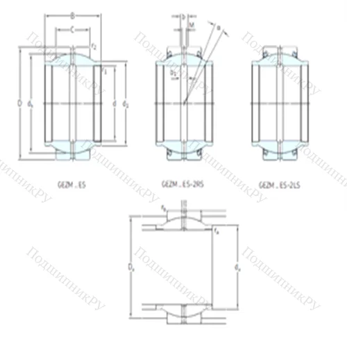 Подшипник скольжения сферический GEZM 112ES