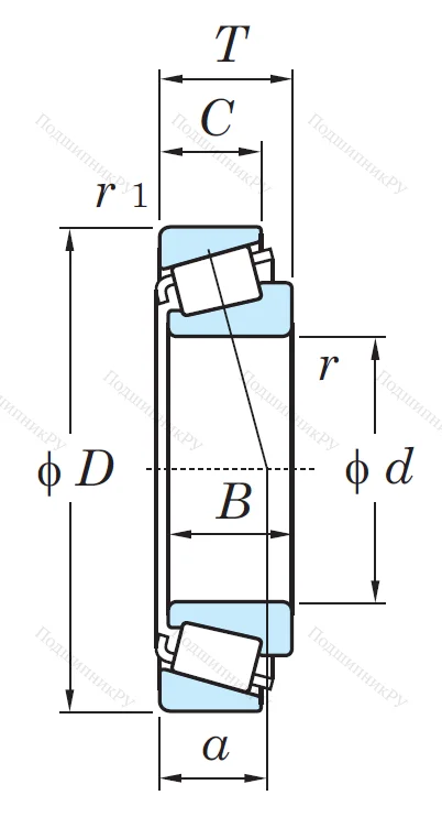 Конический роликовый подшипник 32019 JR I5W39GH1Z8
