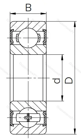 Миниатюрный шариковый подшипник 6-180026 С17