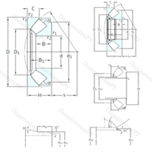 Подшипник роликовый упорно-радиальный 294/750EF от производителя  SKF