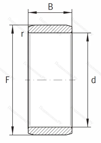 Игольчатый подшипник внутреннее кольцо IR 42x47x20 от производителя  INA