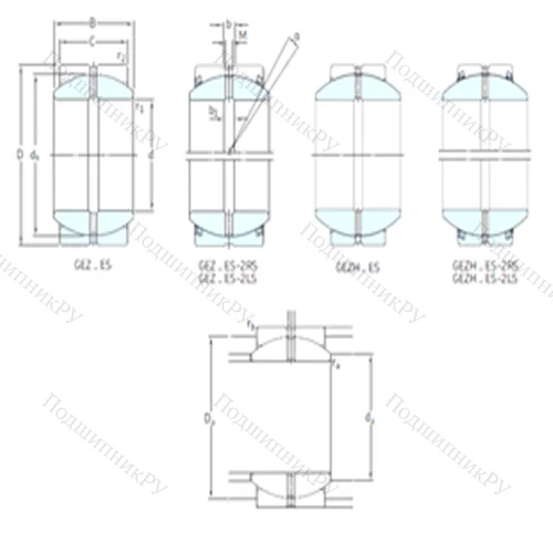 Подшипник скольжения сферический GEZH 104ES