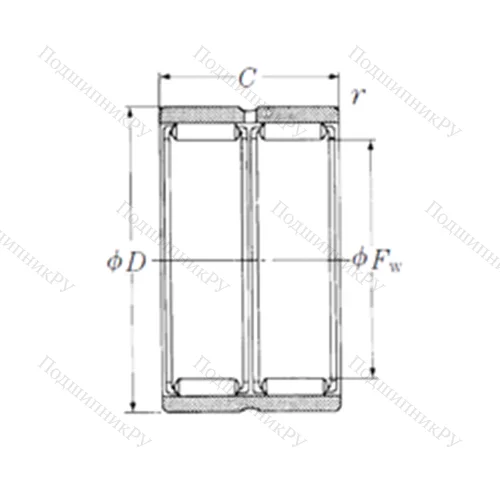 Подшипник игольчатый радиальный RNAFW 354526