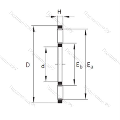 Подшипник игольчатый упорный AXK 300X 330X 5