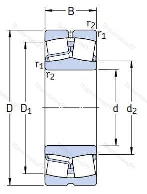 Сферический роликовый подшипник 23222 CC/W 33