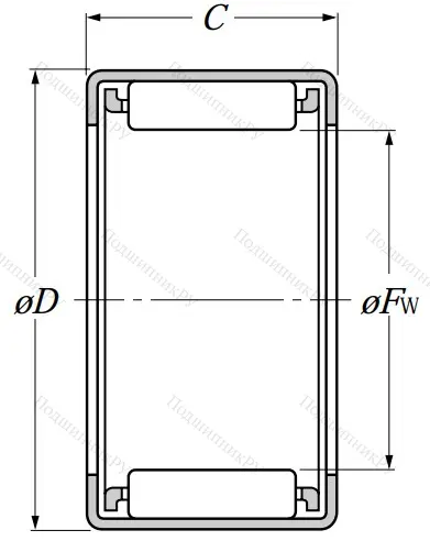 Игольчатый подшипник HK 1516