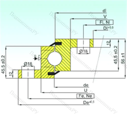 Подшипник шариковый опорно-поворотный NBL.20.0744.200-1PPN