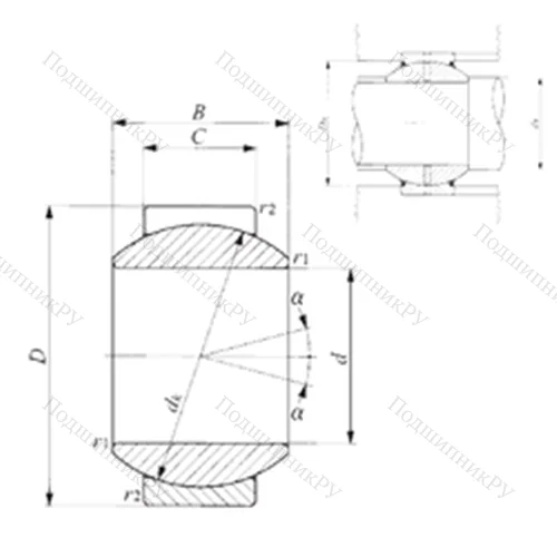 Подшипник скольжения сферический GE 12G