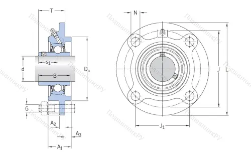Подшипниковый узел FYC 50 TF в Иркутске