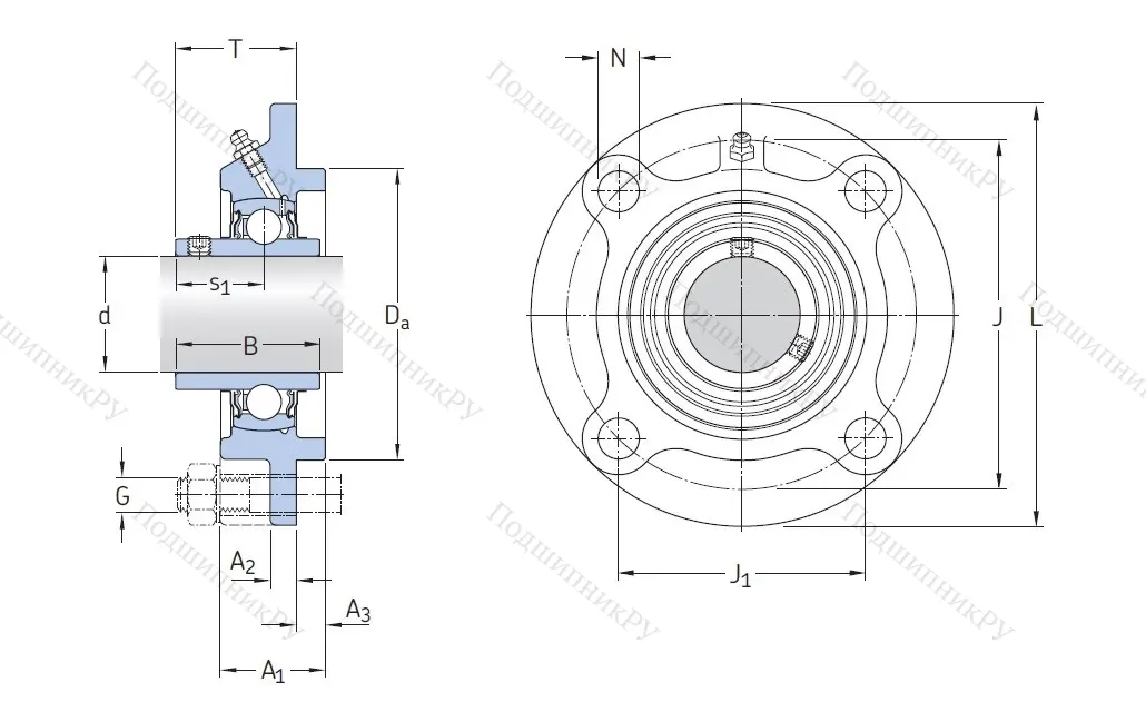 Подшипниковый узел FYC 35 TF