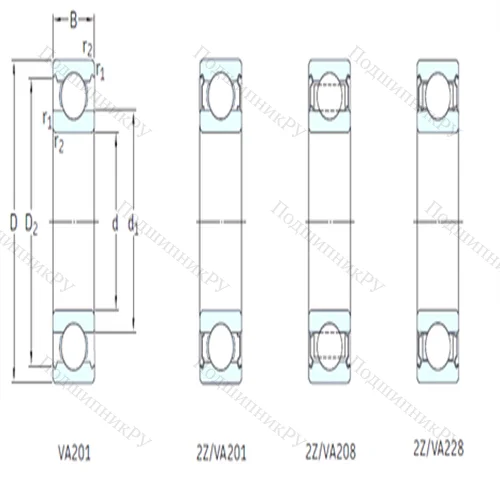 Подшипник шариковый радиальный 6213/VA 201