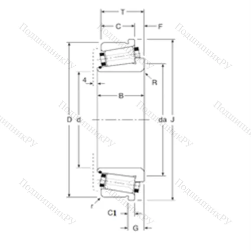 Подшипник роликовый радиально-упорный 101041X/101080C