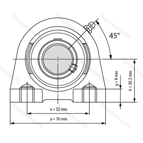 Подшипниковый узел UCPA 204 - Вал: 20 мм