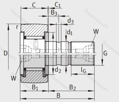 Подшипник KR 62 PP A от производителя  INA