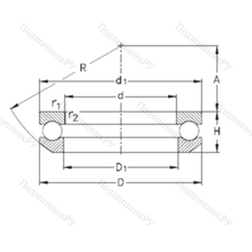 Подшипник шариковый упорный 53414-MP