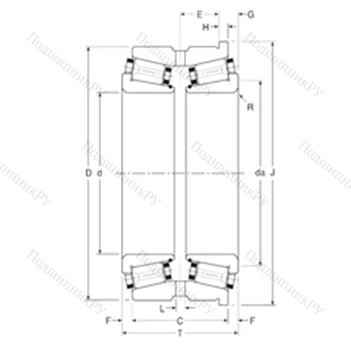 Подшипник роликовый радиально-упорный 200136X/200215H
