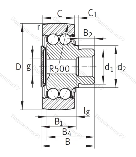 Подшипник ZL 5207 DRS от производителя  INA