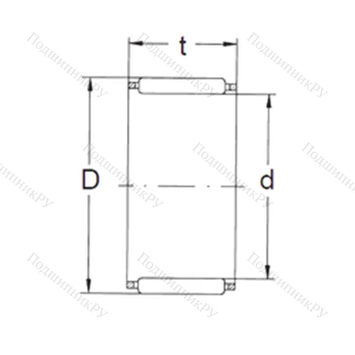 Подшипник игольчатый радиальный K 21X 25X 13