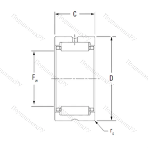 Подшипник игольчатый радиальный HJ-122016