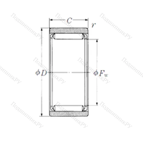 Подшипник игольчатый радиальный RNAF 202813