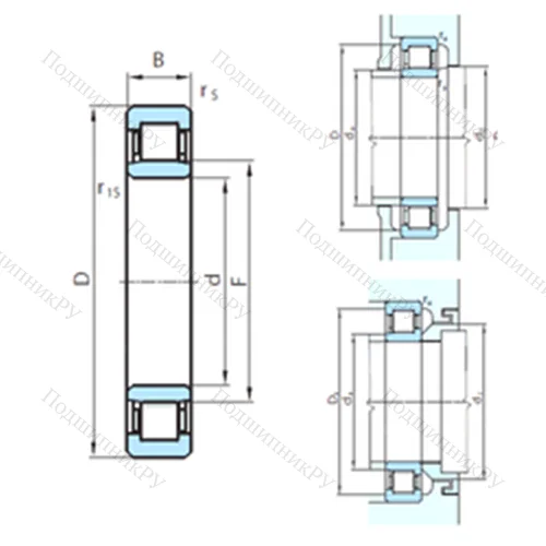 Подшипник роликовый радиальный NU 1076