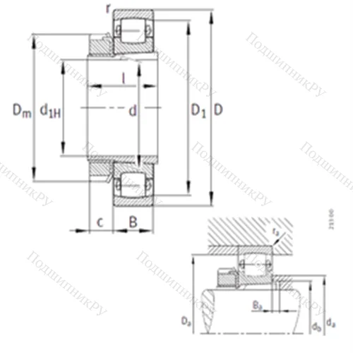 Подшипник роликовый радиальный самоцентрирующийся 20213-K-TVP-C 3+H 213