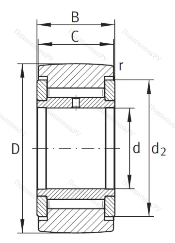 Игольчатый подшипник NATV 20