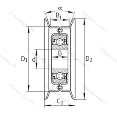 Подшипниковый узел шариковый радиальный RSRB 13-117-L 0