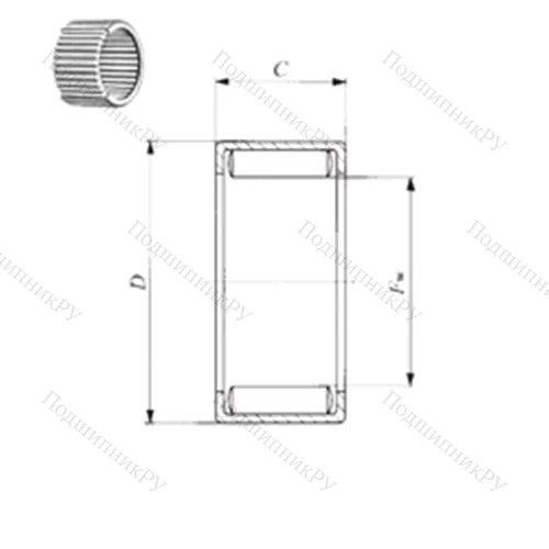 Подшипник игольчатый радиальный YB 248