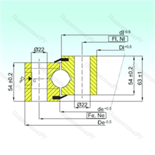 Подшипник шариковый опорно-поворотный NB 1.25.0755.200-1PPN