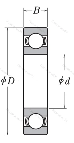 Однорядный шариковый подшипник 6209 C 3 E от производителя  NSK