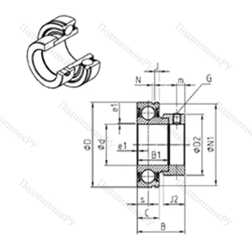 Подшипник шариковый радиальный CES 209-26