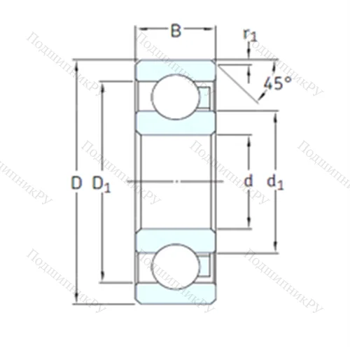 Подшипник шариковый радиальный 6206/HR 11TN