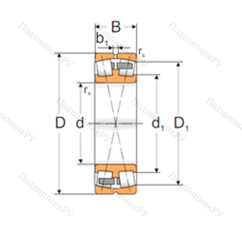Подшипник роликовый радиальный самоцентрирующийся 22226 MBW 33