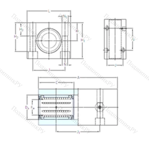 Подшипник шариковый линейный LTCD 30-2LS