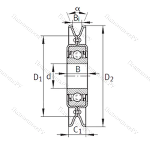 Подшипниковый узел шариковый радиальный RSRA 15-90-L 0