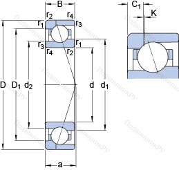 Подшипник 71914 CE/HCP 4AH 1