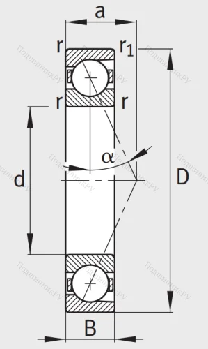 Сверхточный подшипник B 7012 ETP 4SUL от производителя  FAG