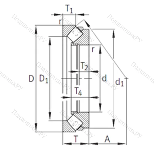 Подшипник роликовый упорно-радиальный 292/530-E 1-MB