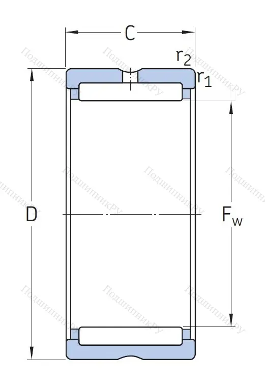 Игольчатый подшипник NK 25/16