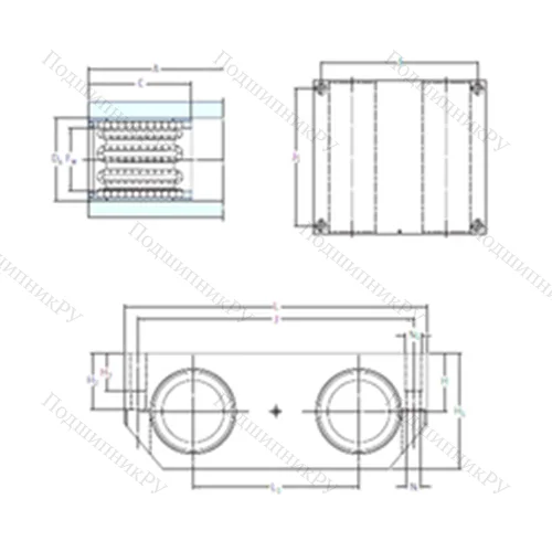 Подшипник шариковый линейный LQBR 25-2LS