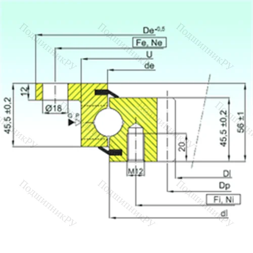Подшипник шариковый опорно-поворотный ZBL.20.0744.200-1SPTN