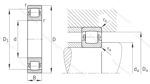 Сферический роликовый подшипник 20209 TVP от производителя  FAG