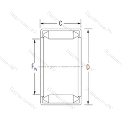 Подшипник игольчатый радиальный BM 3526