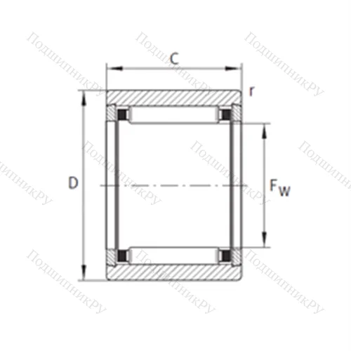 Подшипник игольчатый радиальный NK 5/10-TN-XL