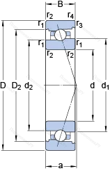 Подшипник 71922 ACB/HCP 4A